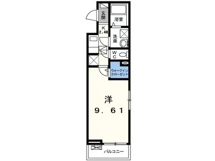 グラン フルーツ(1K/1階)の間取り写真