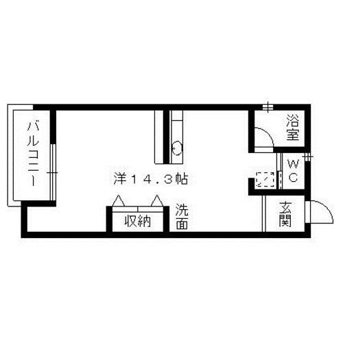 サライ萩丘(ワンルーム/2階)の間取り写真