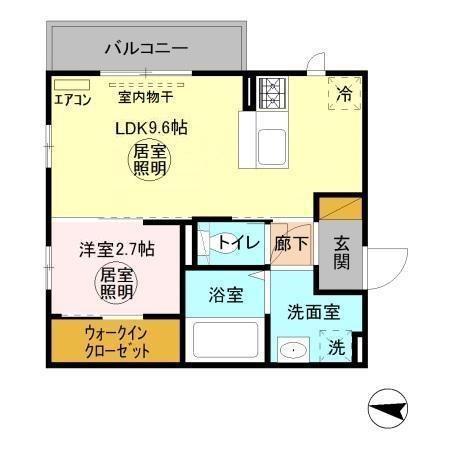 ダイシエル(1LDK/3階)の間取り写真