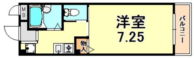 グランツ岡本(1K/1階)の間取り写真