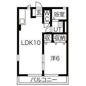ＪＲ両毛線 新前橋駅 徒歩29分 2階建 築20年(1LDK/1階)の間取り写真