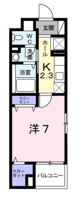 フェルマータ・ピノ(1K/4階)の間取り写真