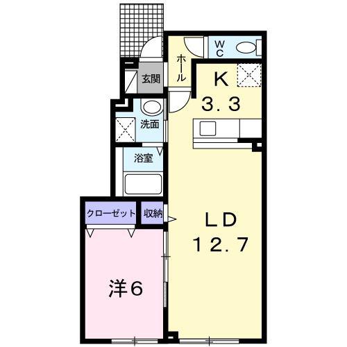 ブリアンコリーヌ(1LDK/1階)の間取り写真