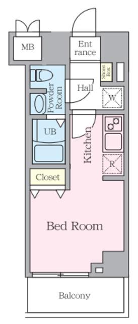 S-RESIDENCE妙典BROAD(ワンルーム/7階)の間取り写真