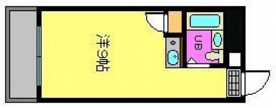 第10やたがいビル(ワンルーム/2階)の間取り写真