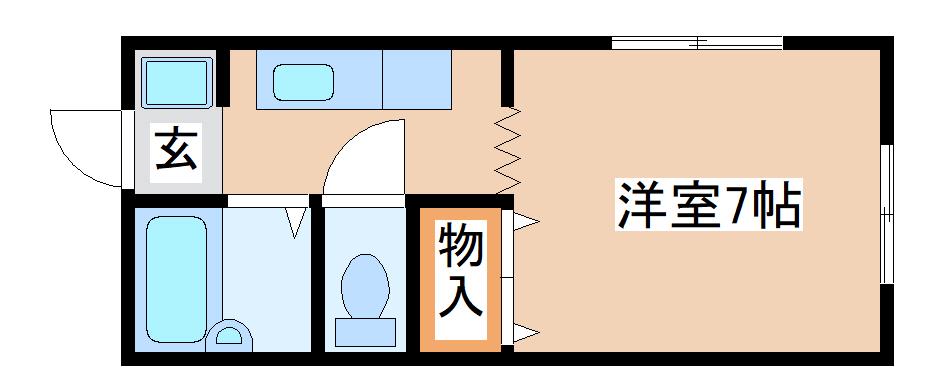 ジョイフル前田(1K/3階)の間取り写真