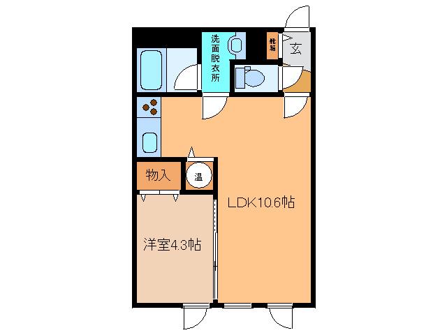 DOUZE1212(1LDK/3階)の間取り写真