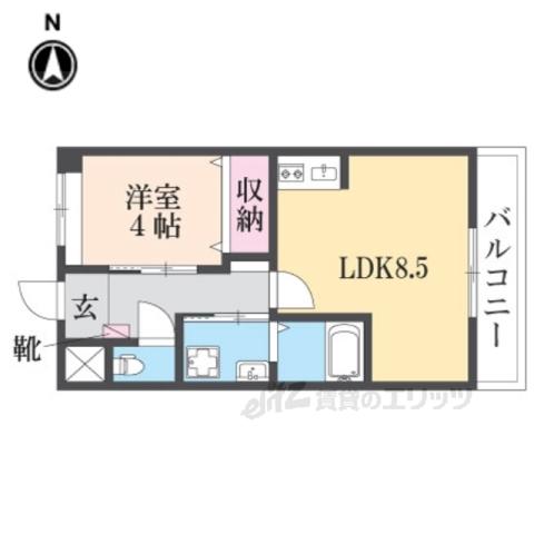 レジデンス宗園(1DK/3階)の間取り写真