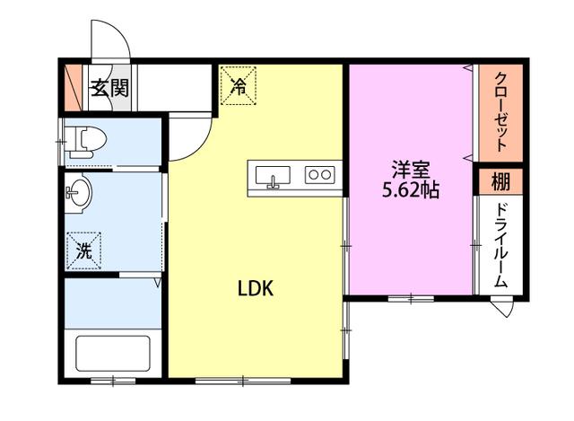 レスぺランス1号館(1LDK/1階)の間取り写真