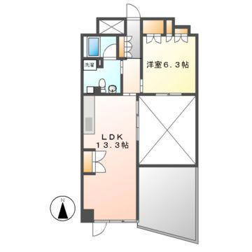 LASANTE葵(1LDK/3階)の間取り写真