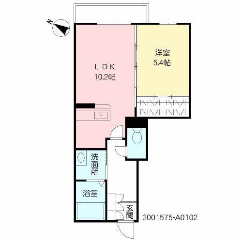 K-ブルーノII(1LDK/1階)の間取り写真
