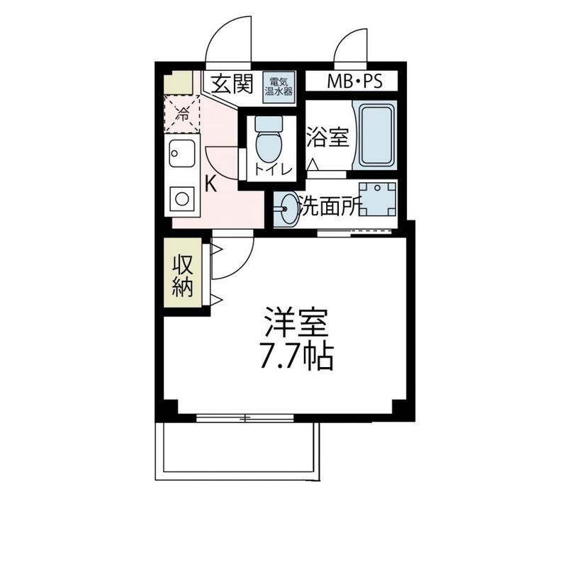 CHERRY HOUSEIII(1K/2階)の間取り写真