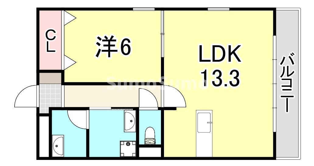 プチ・ベルージュ(1LDK/2階)の間取り写真