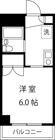 シティコート南青山(ワンルーム/2階)の間取り写真