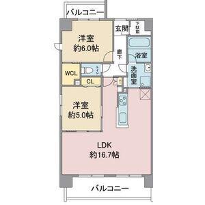 MOTTIIII(2LDK/4階)の間取り写真