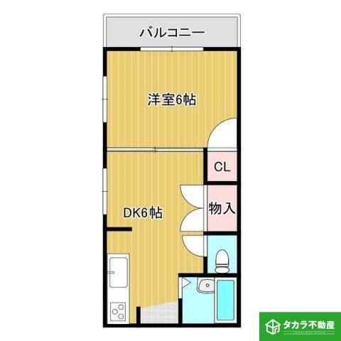 ボン・メゾンユキ(1DK/1階)の間取り写真