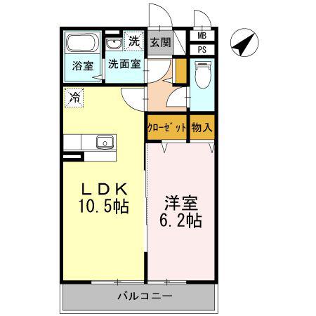 グランペール豊洲(1LDK/1階)の間取り写真