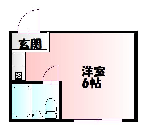 ベルファイブ(ワンルーム/1階)の間取り写真