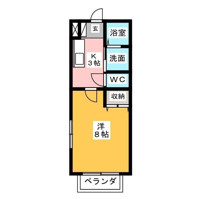 メゾンレトワール(1K/1階)の間取り写真
