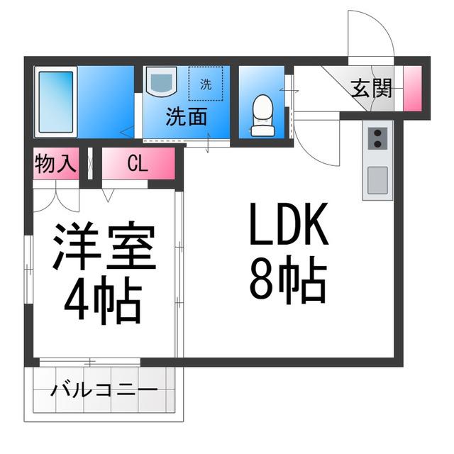 F ASECIA KANOA(1LDK/1階)の間取り写真