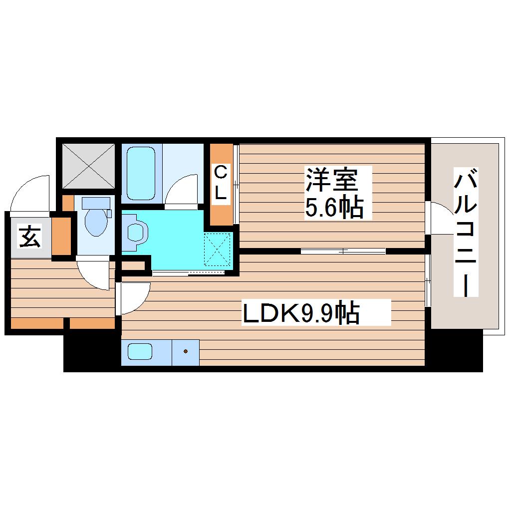 LA・FONTE立町(1LDK/4階)の間取り写真