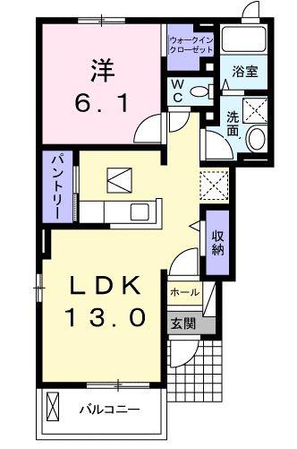 サンリット(1LDK/1階)の間取り写真
