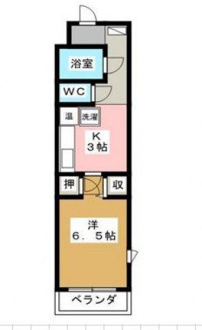 エスポアール石川(1K/3階)の間取り写真