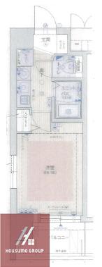 エステムコート新大阪Vソレックス(1K/4階)の間取り写真