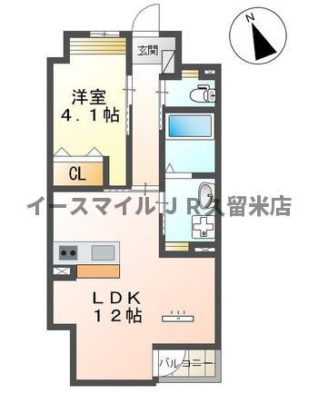 グラン クレール(1LDK/2階)の間取り写真
