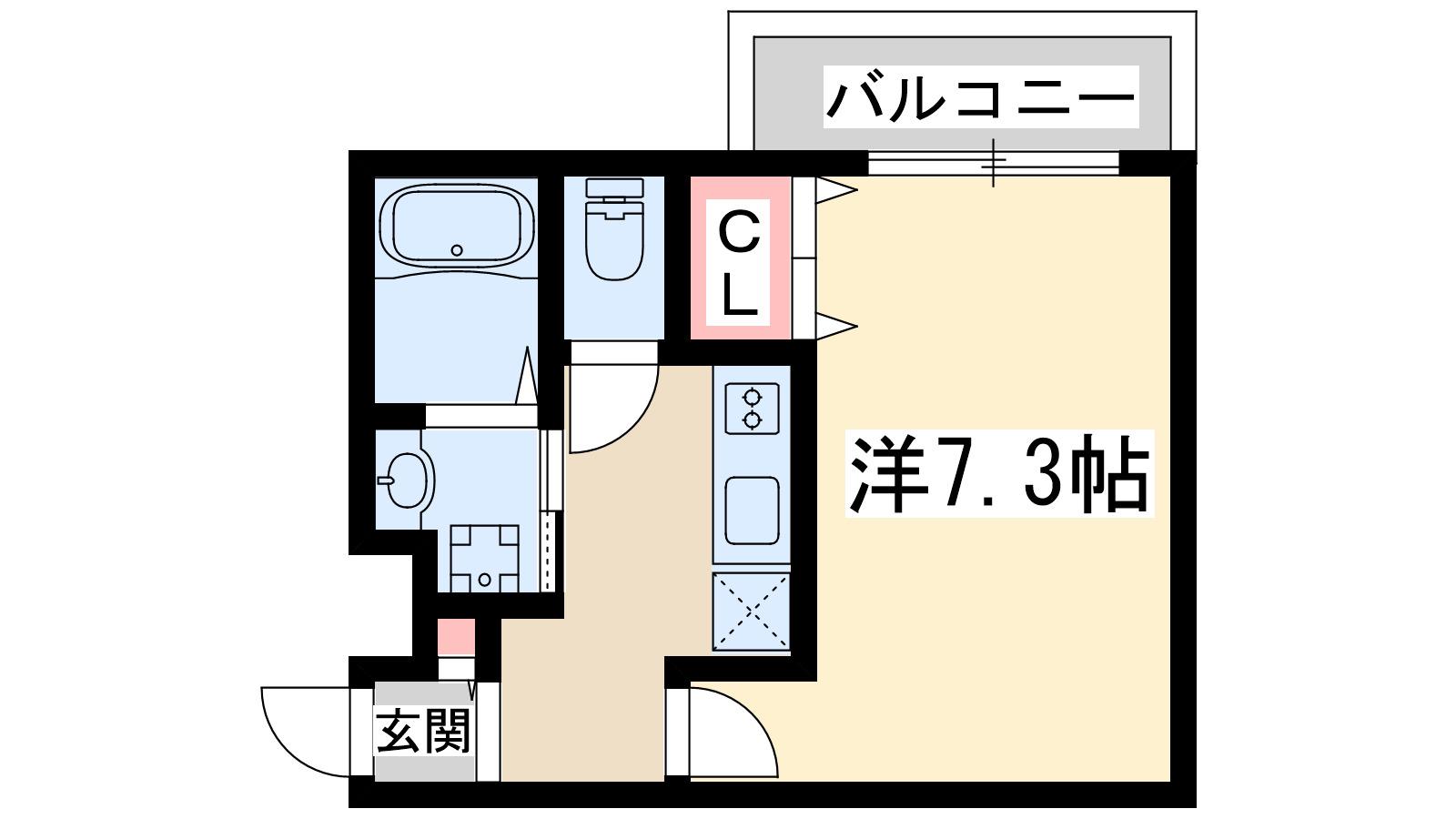アイル柴島(1K/2階)の間取り写真