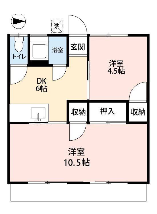 花原コーポ(3K/1階)の間取り写真