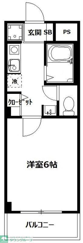 ビューポイント(1K/3階)の間取り写真