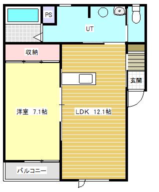 REALLI(1LDK/2階)の間取り写真
