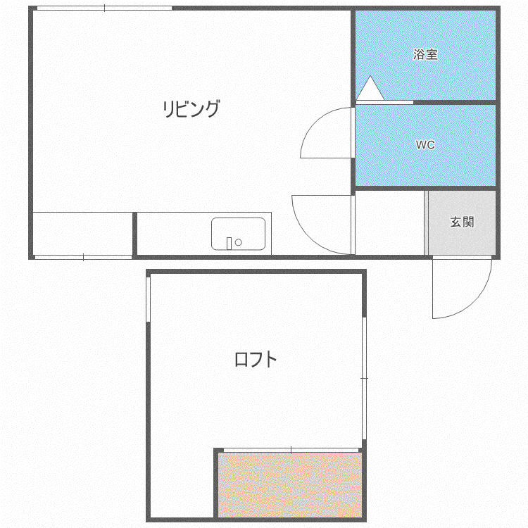 プレジデント23(ワンルーム/2階)の間取り写真