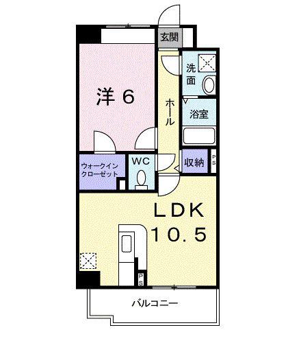 フォレスト光(1LDK/3階)の間取り写真