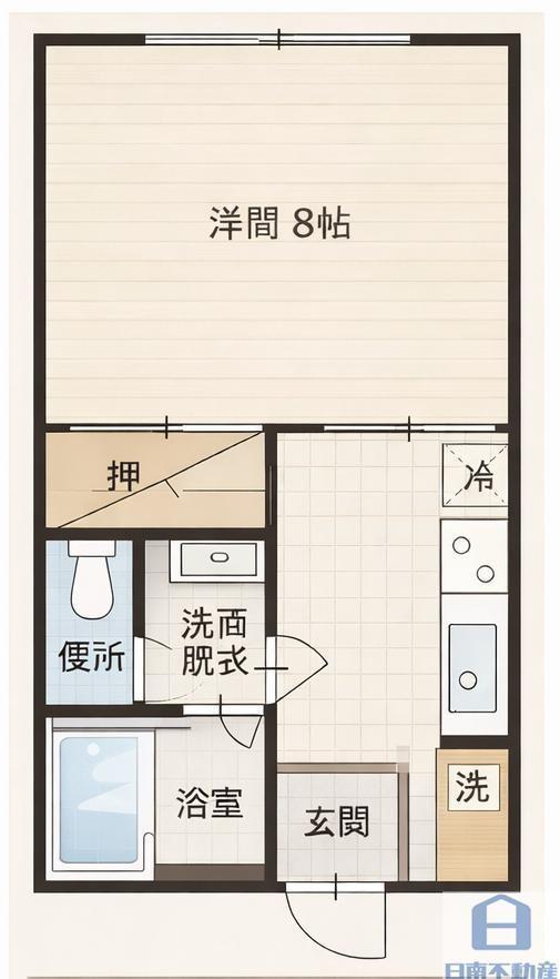コーポコスモス(1K/1階)の間取り写真