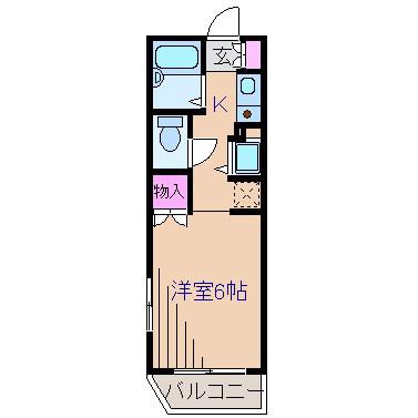 シオンSHIZU(1K/4階)の間取り写真