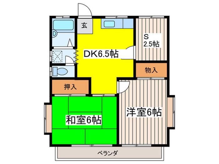 ハイツ島田(2SDK/2階)の間取り写真