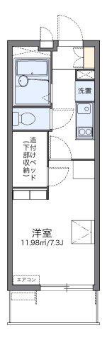 レオパレスメゾン 五月館(1K/3階)の間取り写真