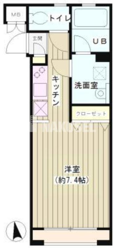 アートミルレ自由が丘(ワンルーム/2階)の間取り写真