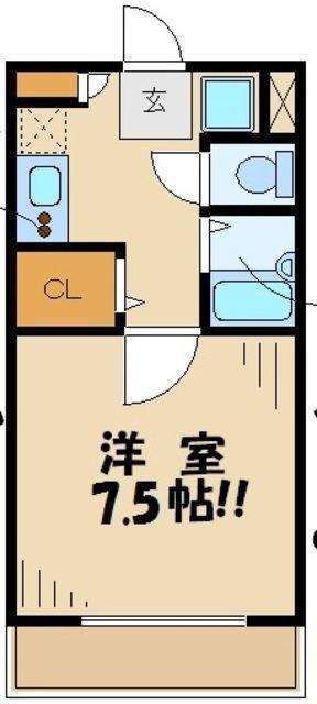 サンテミリオン千歳烏山(1K/3階)の間取り写真