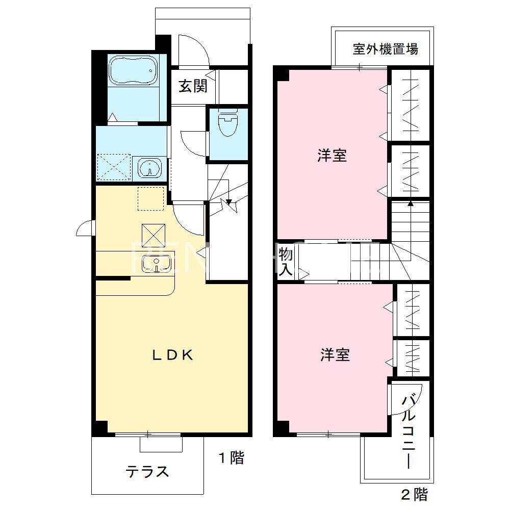 菜の美AMAMIKITA(2LDK/1階)の間取り写真