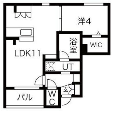 スマートコート西宮ANNEX(1LDK/1階)の間取り写真