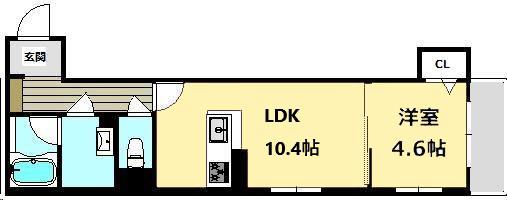 シャーメゾンENGLISCH(1LDK/1階)の間取り写真