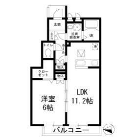 シュエットメゾン(1LDK/1階)の間取り写真