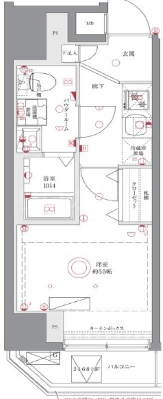 AZEST川崎大師III(1K/3階)の間取り写真