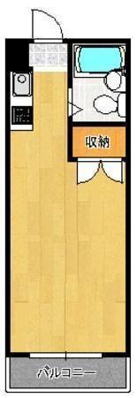 メゾンイトセII(1K/2階)の間取り写真