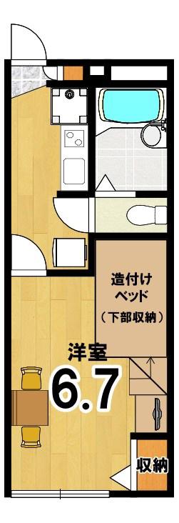 レオパレス里ノ前(1K/2階)の間取り写真