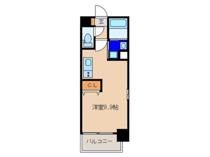 コンダクトレジデンス戸畑(ワンルーム/2階)の間取り写真