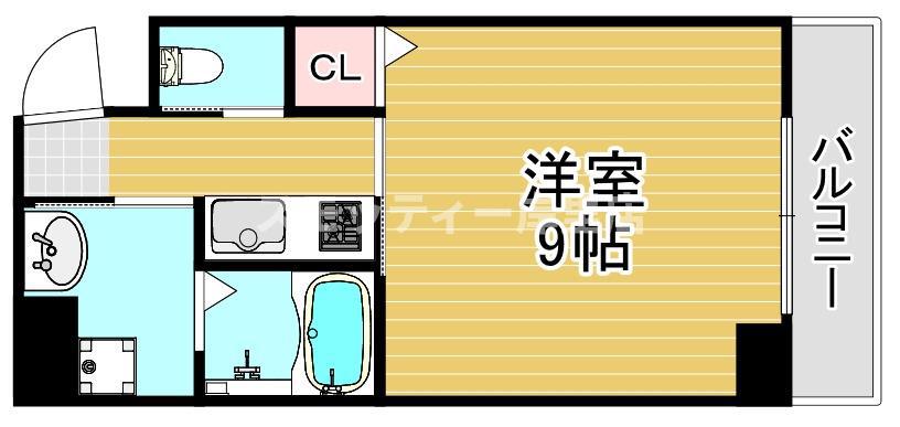 グッドライフ玉出(1K/4階)の間取り写真